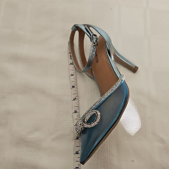 Torrid Blue Strappy Heels with Bow Detail - Picture 6 of 16